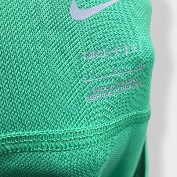 Nike Dri-Fit Mens Green/Black Plain Football Jersey size Large DV7364-341 New - Picture 9 of 10